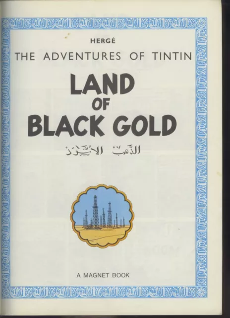 HERGE THE ADVENTURES OF TINTIN AND THE LAND OF BLACK GOLD Pub, 1979 MAGNET 2