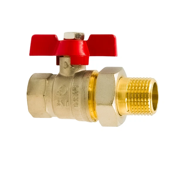 MegaHaustechnik Kugelhahn 1 1/4" IG – Messing, DN32, PN25 Bar, Mit Rotem Flügelgriff, Für Wasser, Heizung & Druckluft
