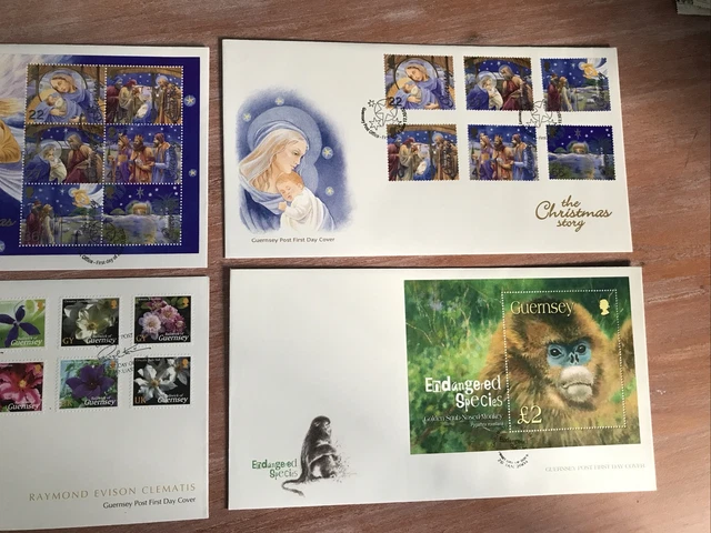 Guernsey Unaddressed Fdc ~  X 4 (Tt989) 3