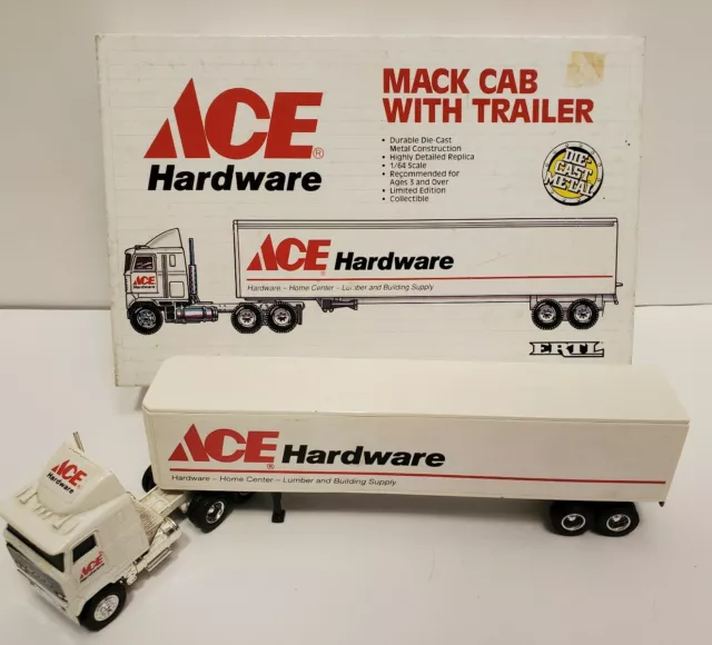 Ertl Ace Hardware 1:64 Mac Cab With Trailer Diecast 1991 #2978UP Limited Edition