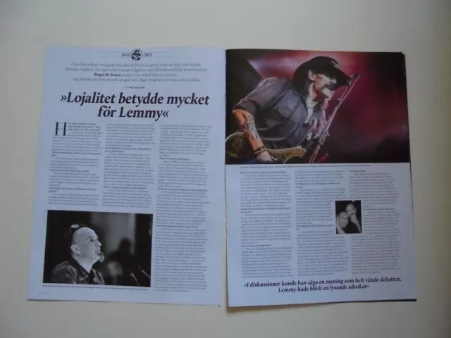 Lemmy Motorhead clippings Sweden John Petrucci Dream Theater Ghost Tobias Forge
