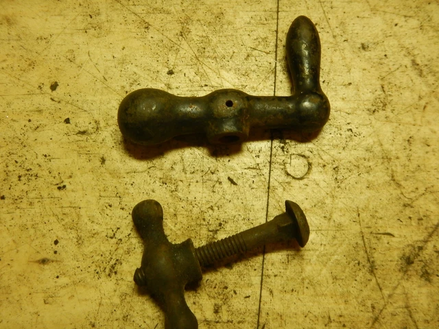 Vintage Early Machine Ball Crank And Lock Lever