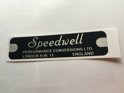 SPEEDWELL CONVERSIONS REPLICA Rocker Box Sticker Mini Clubman 1275GT ...
