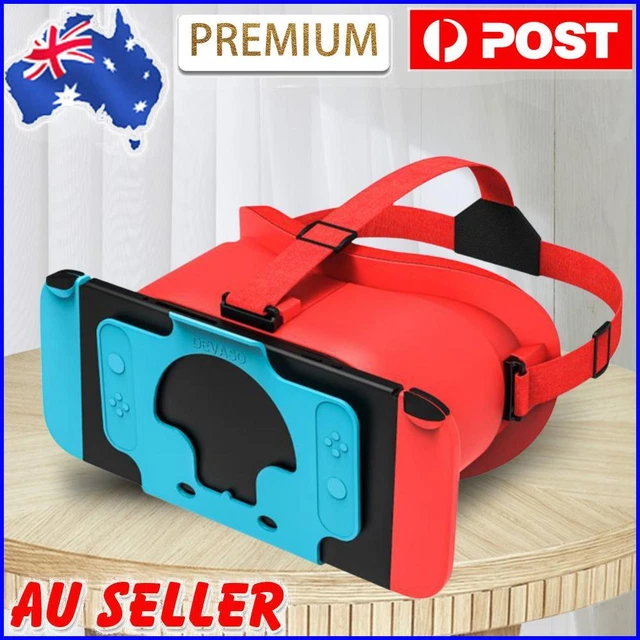Games Console Headset Secure Slot Design for Nintendo Switch OLED (Red Blue)