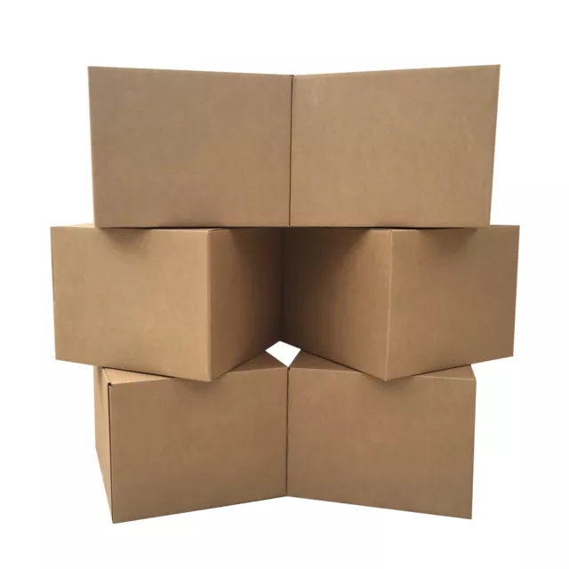 6 Large Corrugated Moving Boxes 20" x 20" x 15"