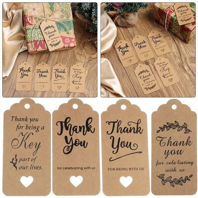 HOLLOW HEART DECORATIVE Hang Labels Kraft Paper Cards Thank You Tags