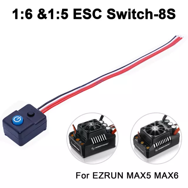Interruptor ESC Hobbywing para EZRUN MAX8 MAX5 MAX10-SCT MAX10 QUICRUN 10BL60/10BL120 3