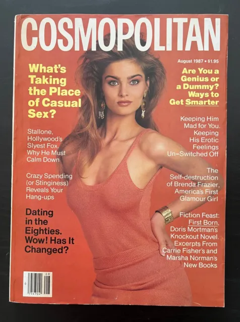 Cosmopolitan Magazine August 1987 - Cover Model Carine Holties