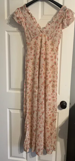 ASOS Design Maxi Pink Flower Dress Size 4