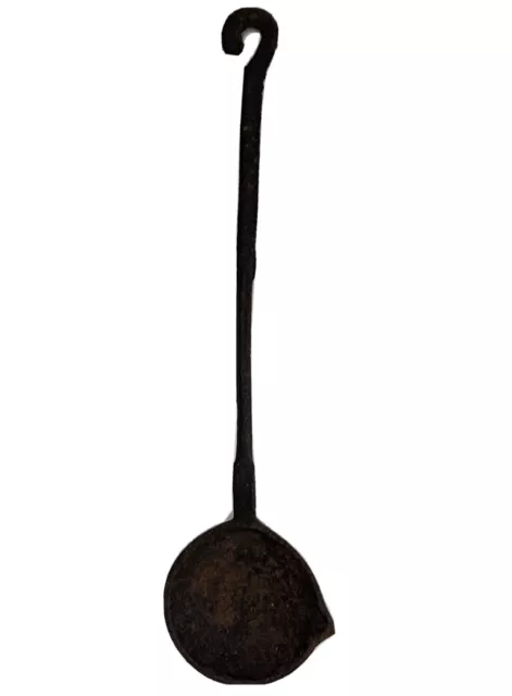CAST IRON SPOON ANTIQUE 19TH CENTURY HAND FORGED Hanging Hook