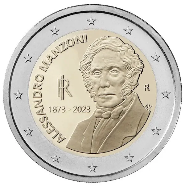 Italie Piece 2 Euro Commemorative 2023 "150 Ans Mort Alessandro Manzoni" Neuve