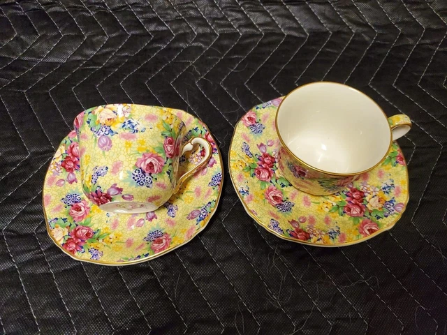 (2) Royal Winton Welbeck 1995 Chintz Cup and Saucer - Fabulous Condition