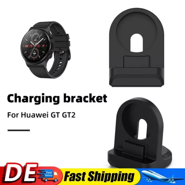 Ladestation Silikon Standhalterung für Huawei GT GT2/Honor GS3i (Schwarz) Hot