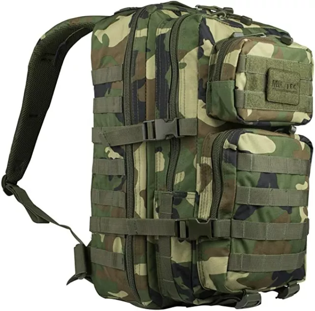 Borsa Zaino Tattico Militare 36 Lt Woodland Backpack Assault Mil-Tec 14002220