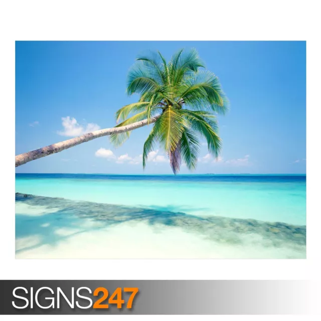 TROPICAL ISLAND (3311) Beach Poster - Picture Poster Print Art A0 A1 A2 A3 A4