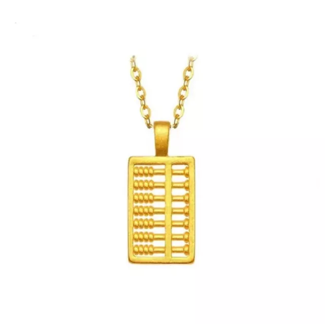 Pure Gold 1pcs Abacus Charm 0.1-0.2 Gram 7 mm 999.9 Bar Pendant - Fine In Assay