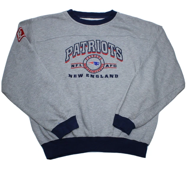 Felpa Sport Vintage Lee New England Patriots NFL USA Maglione Calcio Medio