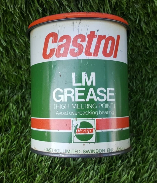 VINTAGE CASTROL LM LATTA GRASSO. Auto classica quasi piena 500 g
