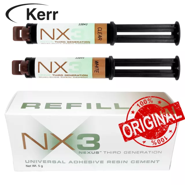 Kerr NX3 Dental Universal Adhesive Resin Cement Automix Syringe Clear White
