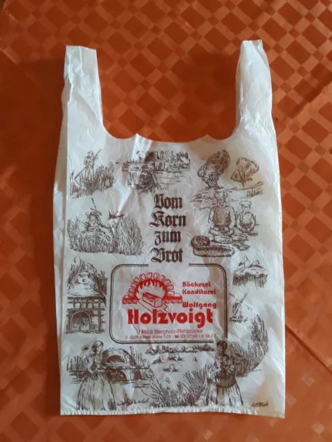 RAR  1998 Plastiktasche Plastetüte Werbung Vom Korn zum Brot Bäckerei Konditorei