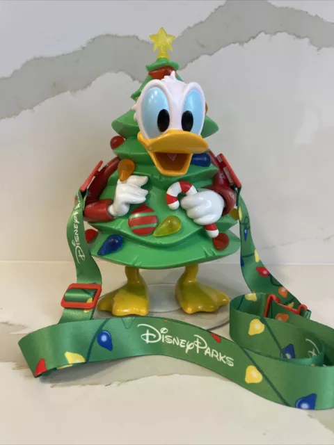 NEW Walt Disney Parks Happy Holidays Glow Donald Duck Christmas Tree Sipper Cup