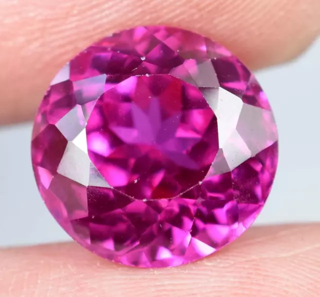 8.60Ct Natural HOT Pink Ruby Certified Round Shape Unheated Loose Gemstone AAA+