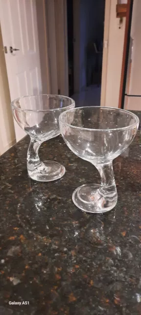 Bormioli Rocco Kerba Clear Glass Dessert/wine Goblets Made In Italy