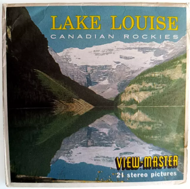 3x VIEW MASTER 3D REEL ⭐ LAKE LOUISE ⭐ ALBERTA, Wapta, Canada Kanada Stereo A007