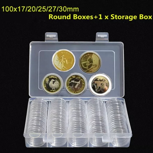 Durable Coin Storage Case Round Tokens 100Pcs Washer Badges Lightweight
