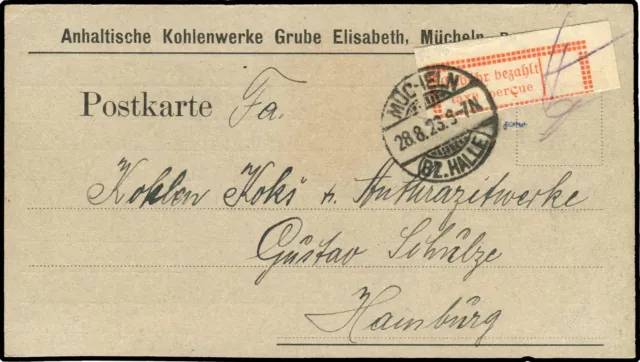 Deutsche Lokalausg. 1918-23, 1923, 1 II c, Brief