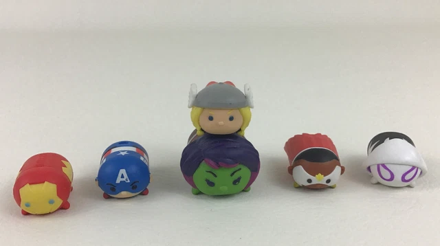 Tsum Tsum Disney Marvel Avengers 6pc Lot PVC Figures  Gamora Thor Ironman Gwen