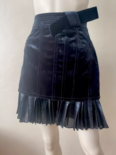 3.1 phillip lim Navy Velvet Skirt