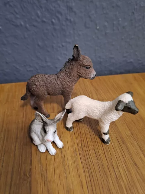 Schleich Tiere - Bauernhof - Esel Schaf Hase  #24