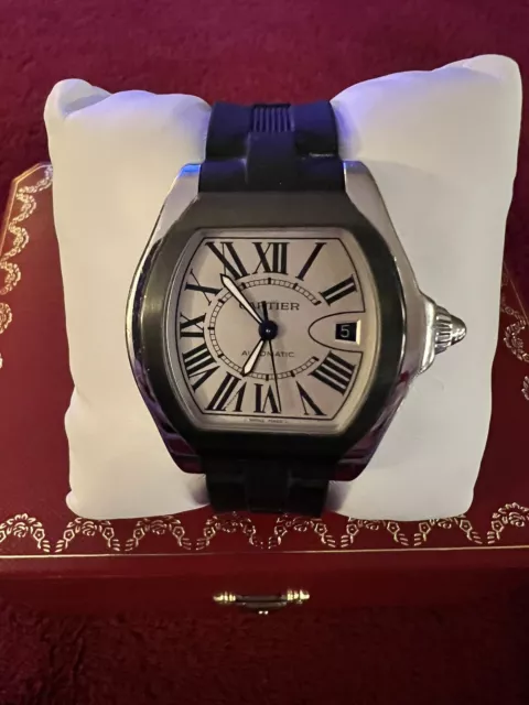 Cartier Roadster Unisex watch with Black Adjustable strap. Extremely  Sporty