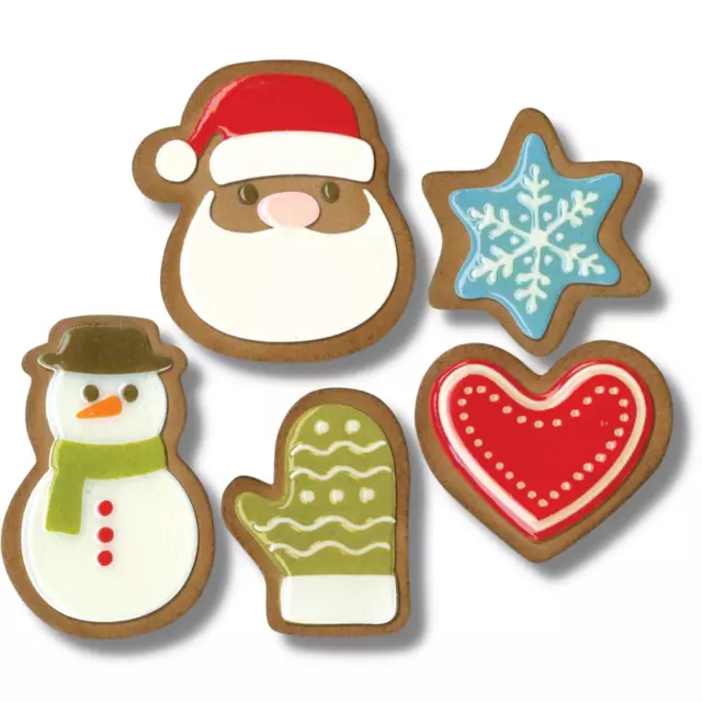 Tim Holtz Christmas Die Set Fresh Baked #1 Gingerbread Santa, Snowman, Snowflake