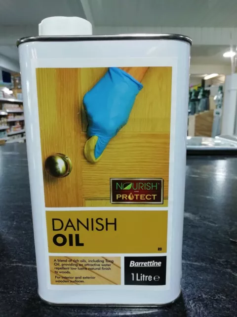 Barrettine Danish Oil Wood Doors Panelling Kitchen Resin 250Ml/500Ml/1L/2.5L/5L