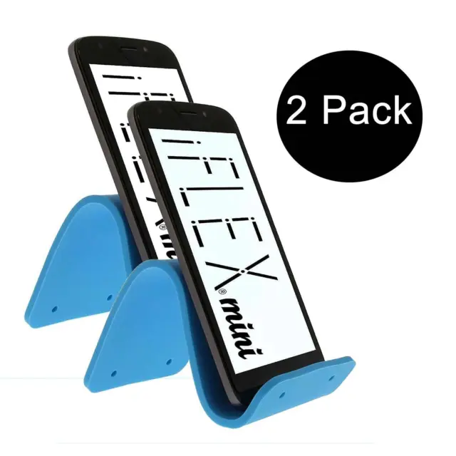 iFLEX Mini Flexible Cell Phone Holder Sky Blue 2pk Universal Hands-Free