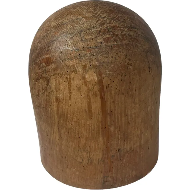 Antique Millinery Wooden Hat Block Form Mold 22 223 Primitive Form Woodenware