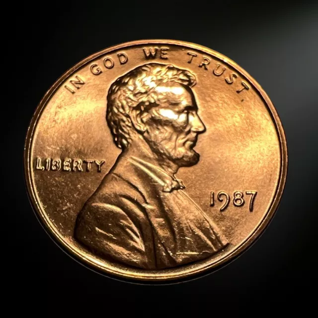 1987 P Philadelphia Lincoln Memorial Penny Brilliant Uncirculated (BU)