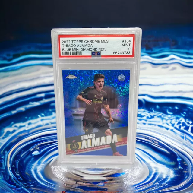 2022 Topps Chrome MLS Thiago Almada Blue Diamond /199 Refractor PSA 10 ROOKIE