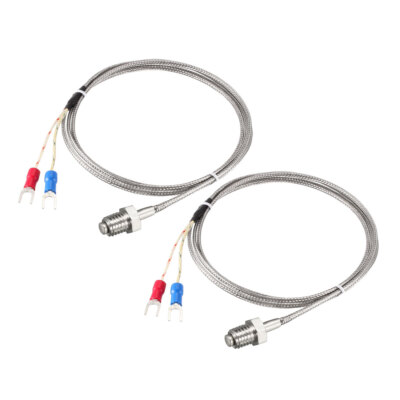 sourcing map Termocoppia tipo K sensori temperatura filettatura M6 Sonda 2M/6.6Ft filo 2pz 