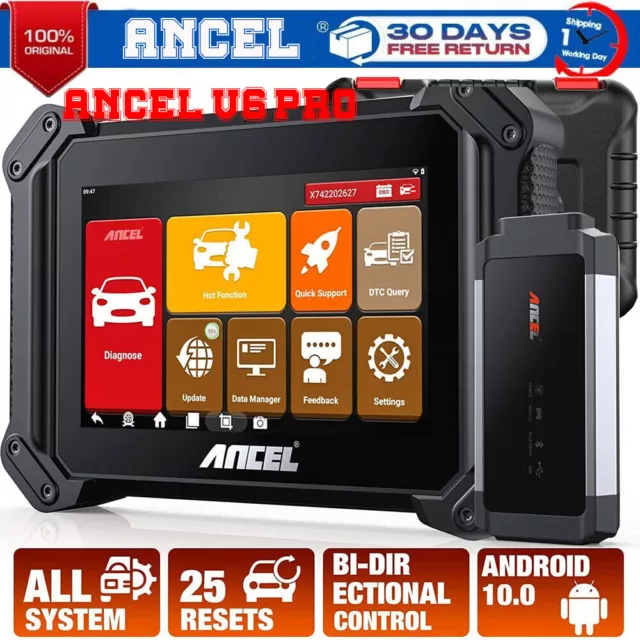 Herramienta de escaneo bidireccional ANCEL V6 PRO+ automotriz programador clave de diagnóstico OBD2