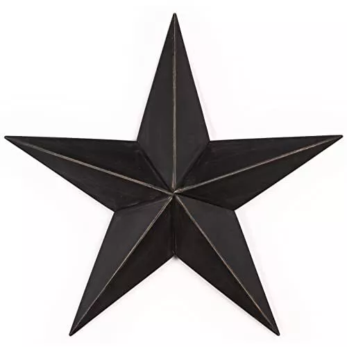 cwi gifts metal barn star - 24 galvanized hanging star - farmhouse wall decor