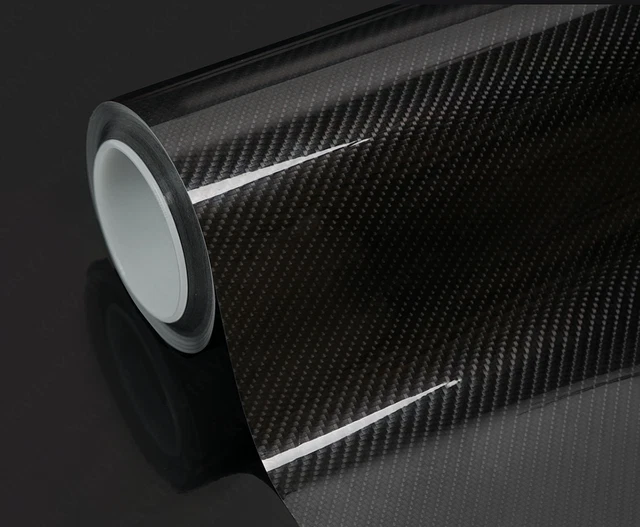 BLACK 5D CARBON Fibre Vinyl Wrap Sheet Film Sticker Car Wrap Air Bubble