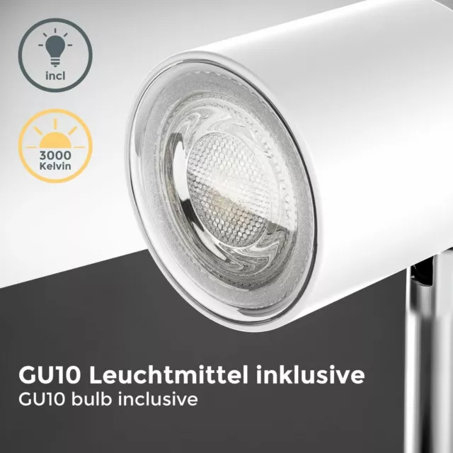 Lampe de lecture LED pivotante inclinable GU10 LED  lampe à pince chevet blanche 3