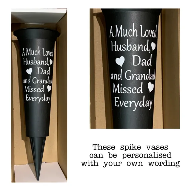 Personalised Memorial Vase | Grave/Crem Vase/Flower Pot | Grave flower holder