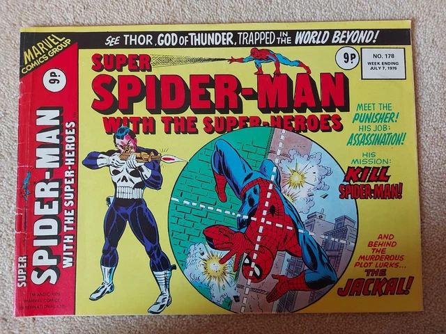 1976 Marvel Spider-man 178 AMAZING SPIDERMAN #129 *UK* 1st app of Punisher!