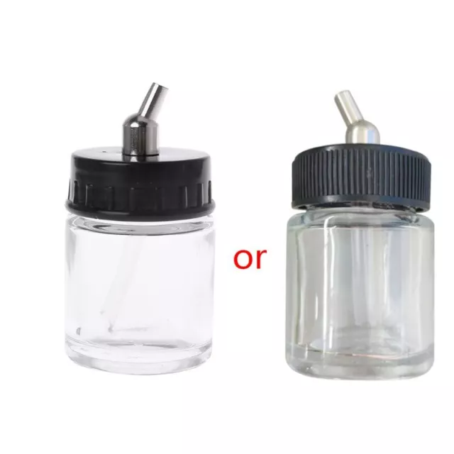 Airbrush Glass Bottle Jar Air Brush  Standard Suction Lid Pump  Top New