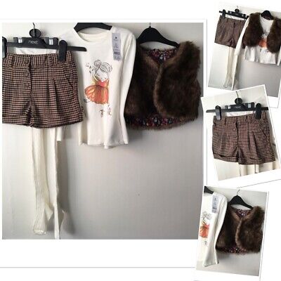 Next girls winter shorts exc & new tags George top & new tights exc gilet 3-4 yr