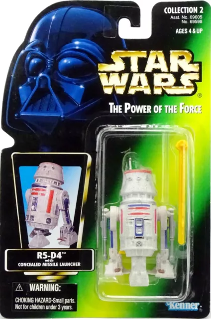 R5-D4 Droide ""Anh"" Scheda Fotografica Star Wars Power Of The Force Collezione Hasbro